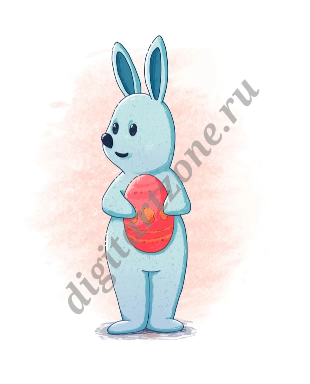 Растровая иллюстрация Кролик пасхальный
