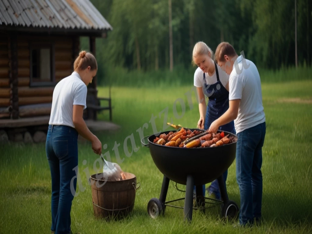 Открыл сезон шашлыков | Пикабу