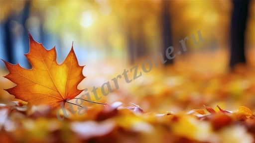 Осенний фон с кленовым листом