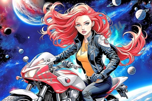 Девушка на мотоцикле 2