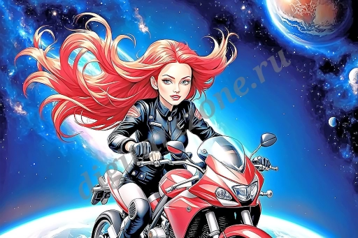 Девушка на мотоцикле 4