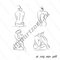 Векторные иллюстрации Nude woman