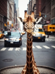 Жираф выглядывающий из люка