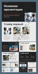 Презентация Power Point из 13 слайдов. Минималистичный стиль.