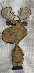 Лось  (машинная вышивка, детская)