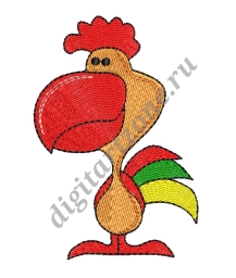 Петух (машинная вышивка, детская)