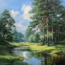 Природа. Лес и речка.