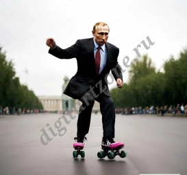 Путин на роликах