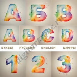 Буквы/цифры краска