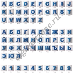 Буквы/цифры из переработанного пластика