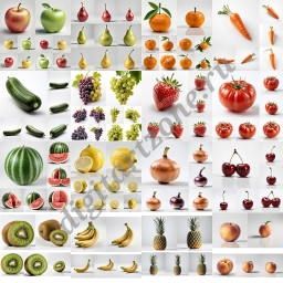 Овощи, фрукты, ягоды (21 вид, 167 файлов)