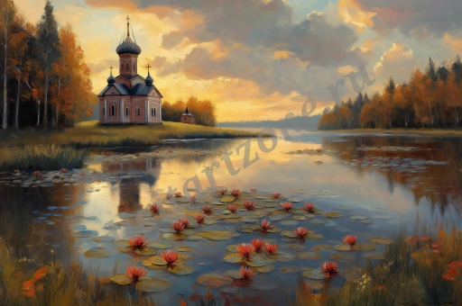 Русская деревня и пейзаж