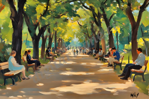 Сцены из жизни и пейзажи в стиле художника Марселя Дифа