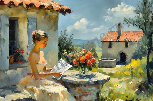 Сцены из жизни и пейзажи в стиле художника Марселя Дифа