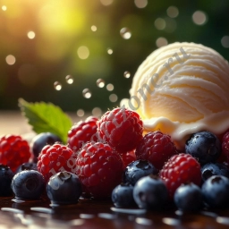 Мороженое с ягодами