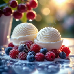 Мороженое с ягодами