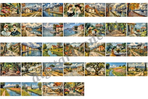 Сцены из жизни и пейзажи в стиле художника Марселя Дифа