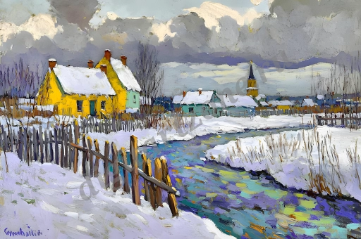 Виды старых городов и деревень в русской провинции