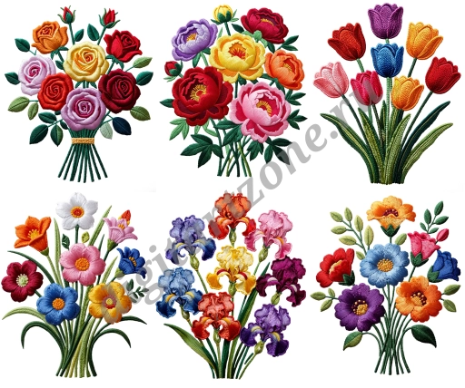 Вышивка_цветы