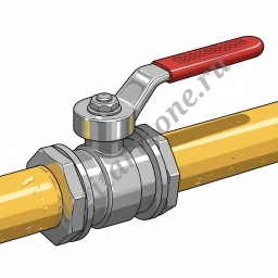 Кран на газовой трубе