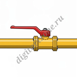 Кран на газовой трубе