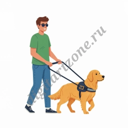 Слепой с собакой
