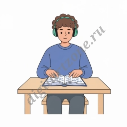 Слепой читает
