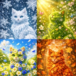 Четыре Сезонных Кота